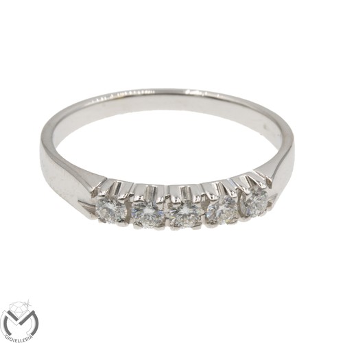 Anello oro bianco kt - anello,