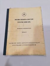 mercedes type 190 sl libretto libro manuale uso manutenzione book owners livre