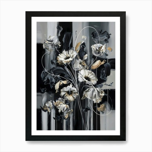 Quadro astratto mazzo fiori - astratto, di