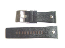 DIESEL Original Cinturino In Pelle DZ7125 Bracciale Nero