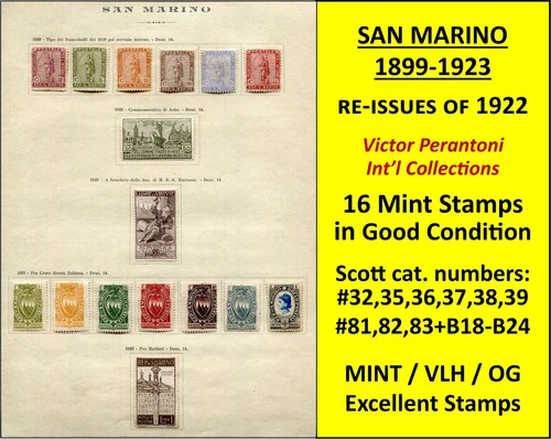 1899 1923 san marino issues - 1899-1923,