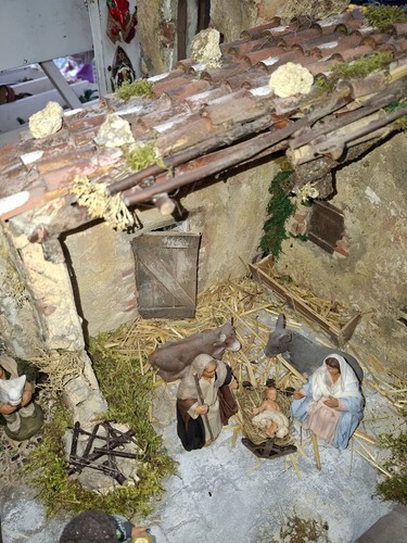 Presepe antico pietra cemento - presepe,