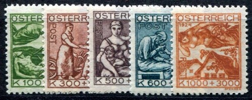 Austria 1924 442 446 set - 442-446,