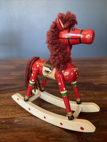 Cavallo dondolo rosso - cavallo,