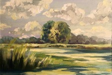 Dipinto Olio Riposo Dal Tiver