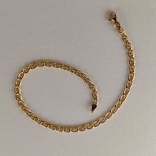 Bracciale da uomo/unisex in oro giallo 18 kt stile classico, lungo circa 19,5 cm