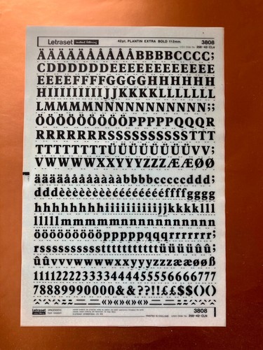 Letraset 3808 platino - letraset, extra