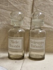 Antica Coppia Vasi vetro soffiato Farmacia h. Cm. 25,5 SGR1 ^