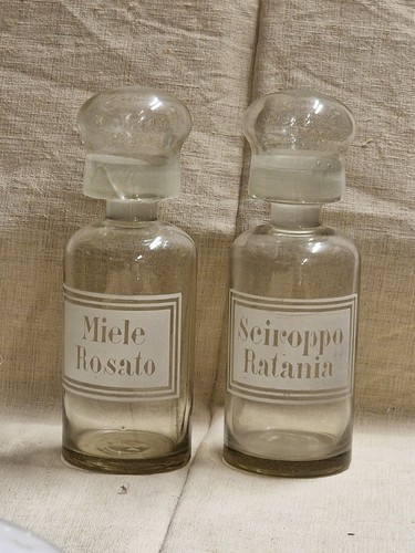 Antica coppia vasi vetro - coppia,