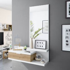 Mobile ingresso sospeso specchio ROVERE NODI + BIANCO 81X29X116 cm 0W6744A