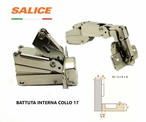 Cerniera angolo 165 salice - cerniera,