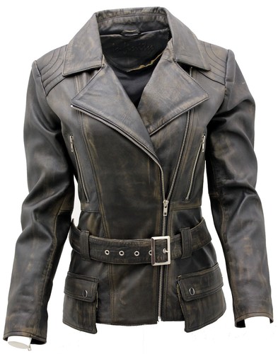 Giacca pelle biker - in,