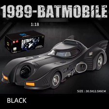 BATMOBILE 1989 MODELLO auto pressofuso BATMAN DC Comics WB QY Toys 1:18 luci LED