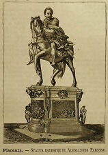 1891= PIACENZA,STATUA EQUESTRE