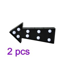  2 Pack Arrow Black Led Wall