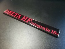 EMBLEMA PLACCA ADESIVA LANCIA "DELTA HF INTEGRALE 16 V" 
