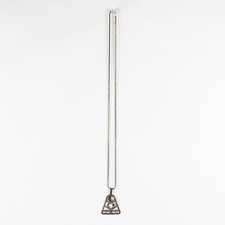 Collana Vintage In Argento Sterling Con Pendente Celestiale Firmata Toitu 30"