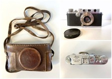 FOTOCAMERA Leica IIIa Mod G Leitz Elmar 50mm F/3.5 #134466 CUSTODIA NO TESTED 34