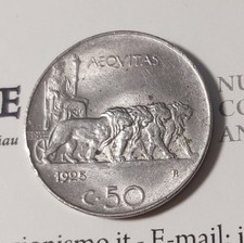50 CENTESIMI LEONI 1925 BORDO