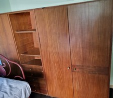 CAMERETTA STUDENTE COMPLETA ARMADIO LETTO IN FERRO  SCRIVANIA LIBRERIA A MURO