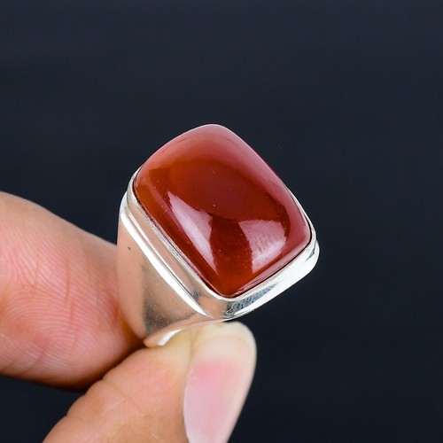 Anello uomo corniola pietra