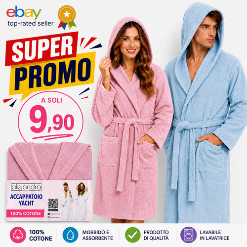 Accappatoio 100 cotone uomo - accappatoio,