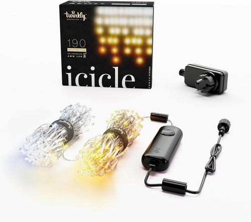 Icicle 190 led bianco luci - led, bianco,