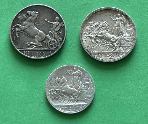 Lotto regno italia - regno, argento