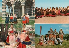 4 CARTOLINE COSTUMI SARDI -ITTIRI - LODE' -OLLOLAI -SACCARGIA