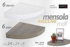 Mensola Angolare legno 24X24X4CM  1 PEZZO