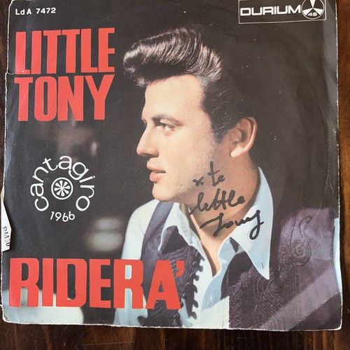 Autografo little tony 45 - autografo,