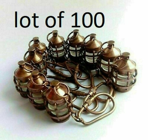 Portachiavi lampada ottone