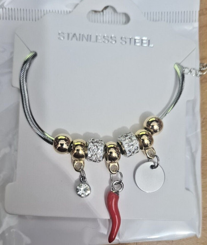 Bracciale con corno - bracciale, cornetto