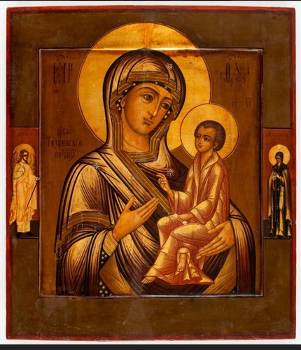 Icona russa antica - "madre, di