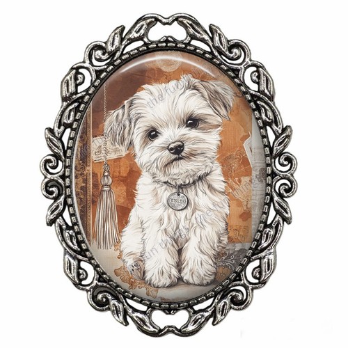 Spilla argento stile - , cane