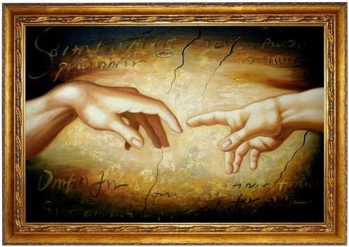 Quadro olio creazione - , adamo