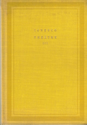 Ionesco eugène theatre - ionesco,