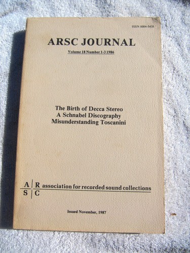 Arsc journal 1986 - 18, no