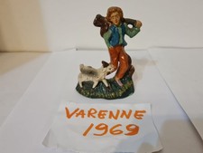 PRESEPE STATUINE RAGAZZO CON SACCO E CAPRA IN PASTA CM 8X9,5