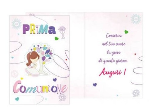 Biglietto auguri comunione con - biglietto,