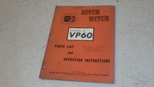 DITCH WITCH VP60 MODELLO B ARATRO OPERATORE E MANUALE RICAMBI 