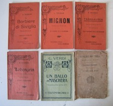 SEI LIBRETTI/SPARTITI TEATRO/OPERA  PRIMI 900