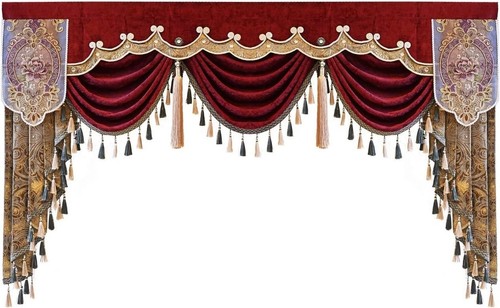 Swag valance lusso bordeaux - di,