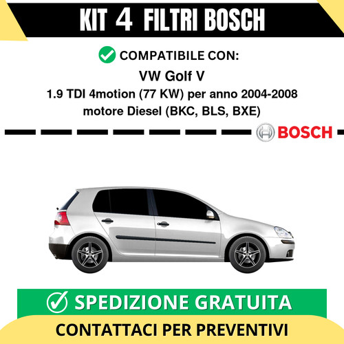 Kit bosch filtri - 4, tagliando