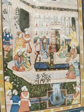 antico batik quadro scena persiana 900