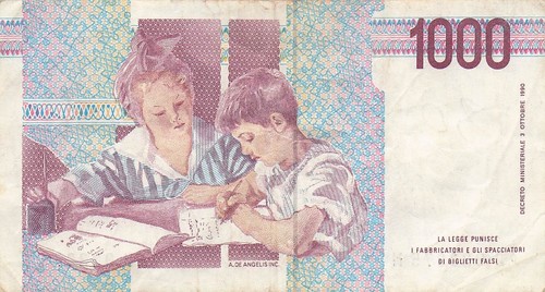 Italy 1000 lire 3 - , 3.10.1990