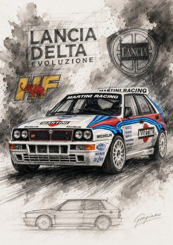 Lancia delta evoluzione poster - delta,