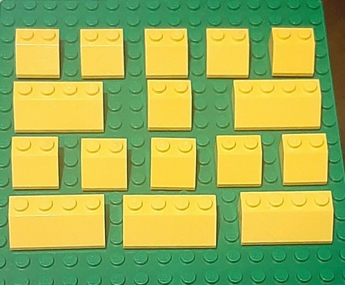 Lego giallo x - 45°,