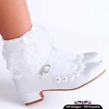 Scarpa da sposa bambina raso