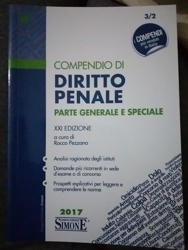 Compendio diritto penale - diritto,